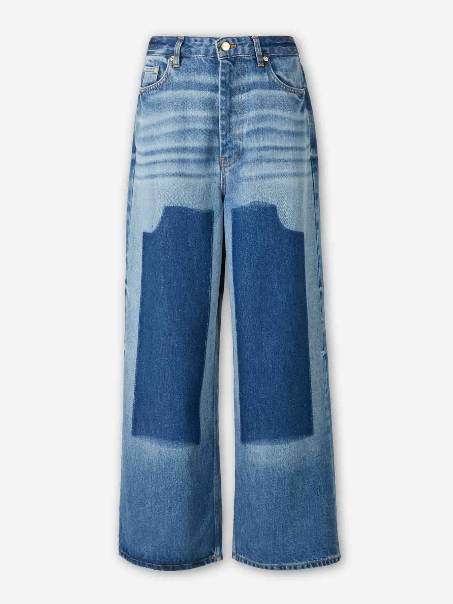 Ganni Mujer Barcelona Jeans Anchos Lyocell color Azul Denim sku 763-001865 01 - Foto 1