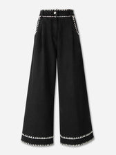 Jeans Anchos Crochet