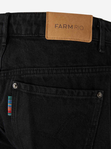 Farm Rio Mujer Barcelona Jeans Bordados Richelieu color Negro sku 763-001871 01 - Foto 5