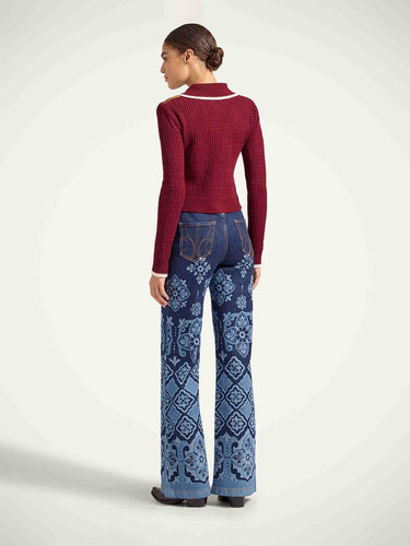 LaDoubleJ Mujer Barcelona Jeans Flare Estampados color Azul Denim sku 763-001874 01 - Foto 4