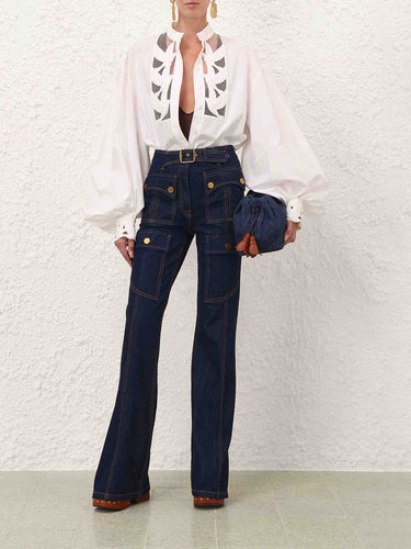 Zimmermann Mujer Barcelona Jeans Acampanados Bolsillos color Azul Denim Oscuro sku 763-001879 01 - Foto 2