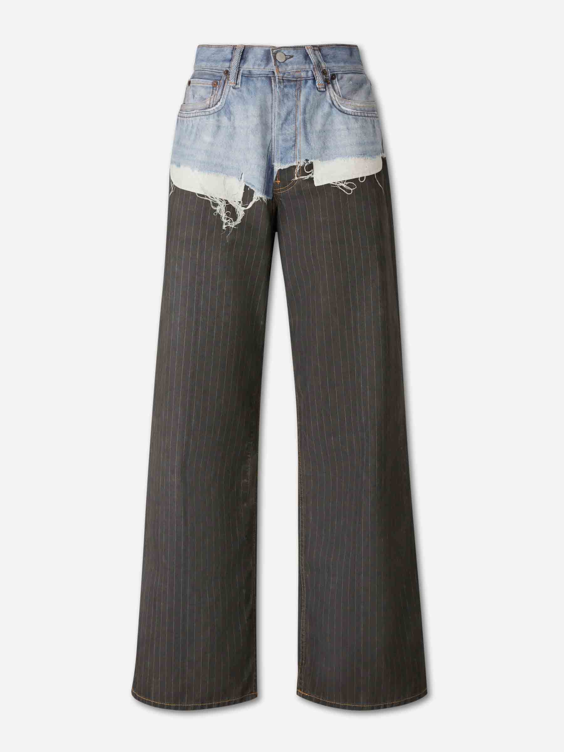 Acne Studios Mujer Barcelona Jeans Anchos Estampado color Azul Denim Oscuro sku 763-001897 01 - Foto 1