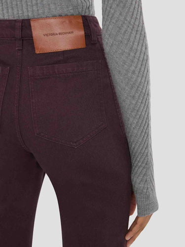 Victoria Beckham Mujer Barcelona Jeans Flared Alina color Burdeos sku 763-001948 01 - Foto 4