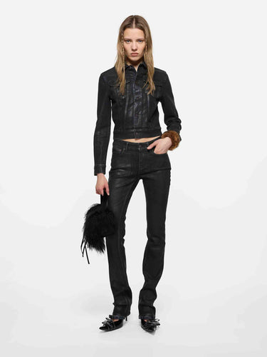 Acne Studios Mujer Barcelona Jeans Rectos Metalizados color Negro sku 763-001953 01 - Foto 3