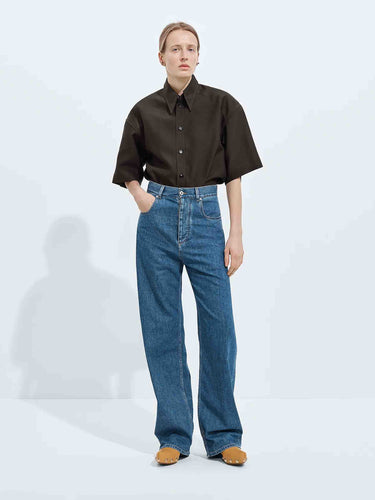 Bottega Veneta Mujer Barcelona Jeans Anchos Algodón color Azul Denim sku 763-001956 01 - Foto 1