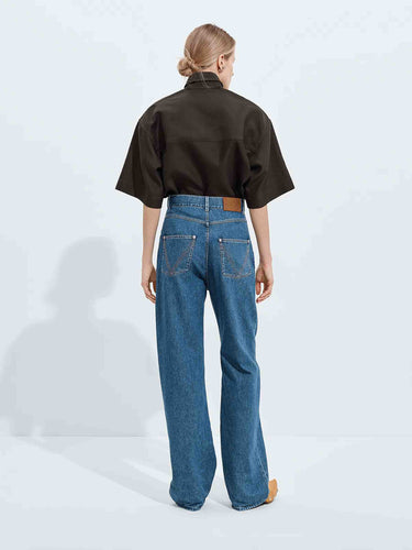 Bottega Veneta Mujer Barcelona Jeans Anchos Algodón color Azul Denim sku 763-001956 01 - Foto 2