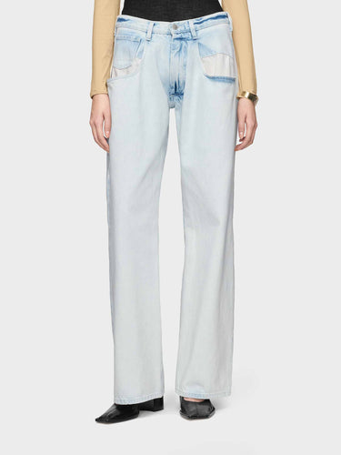 Maison Margiela Mujer Barcelona Jeans Rectos Anchos color Azul Denim Claro sku 763-001964 01 - Foto 5