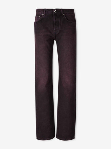 Off-White Mujer Barcelona Jeans Rectos Logo color Azul Denim Oscuro sku 763-001965 01 - Foto 1
