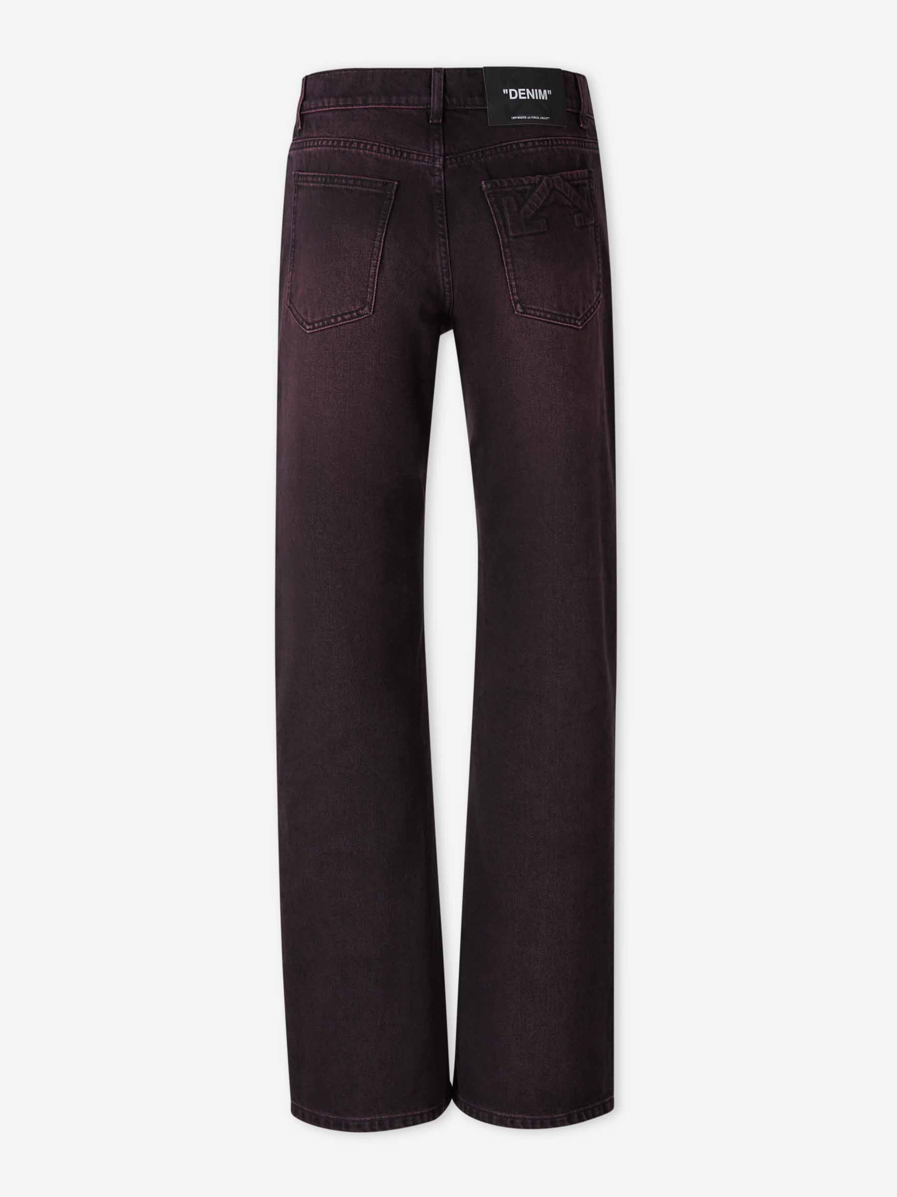 Off-White Mujer Barcelona Jeans Rectos Logo color Azul Denim Oscuro sku 763-001965 01 - Foto 2
