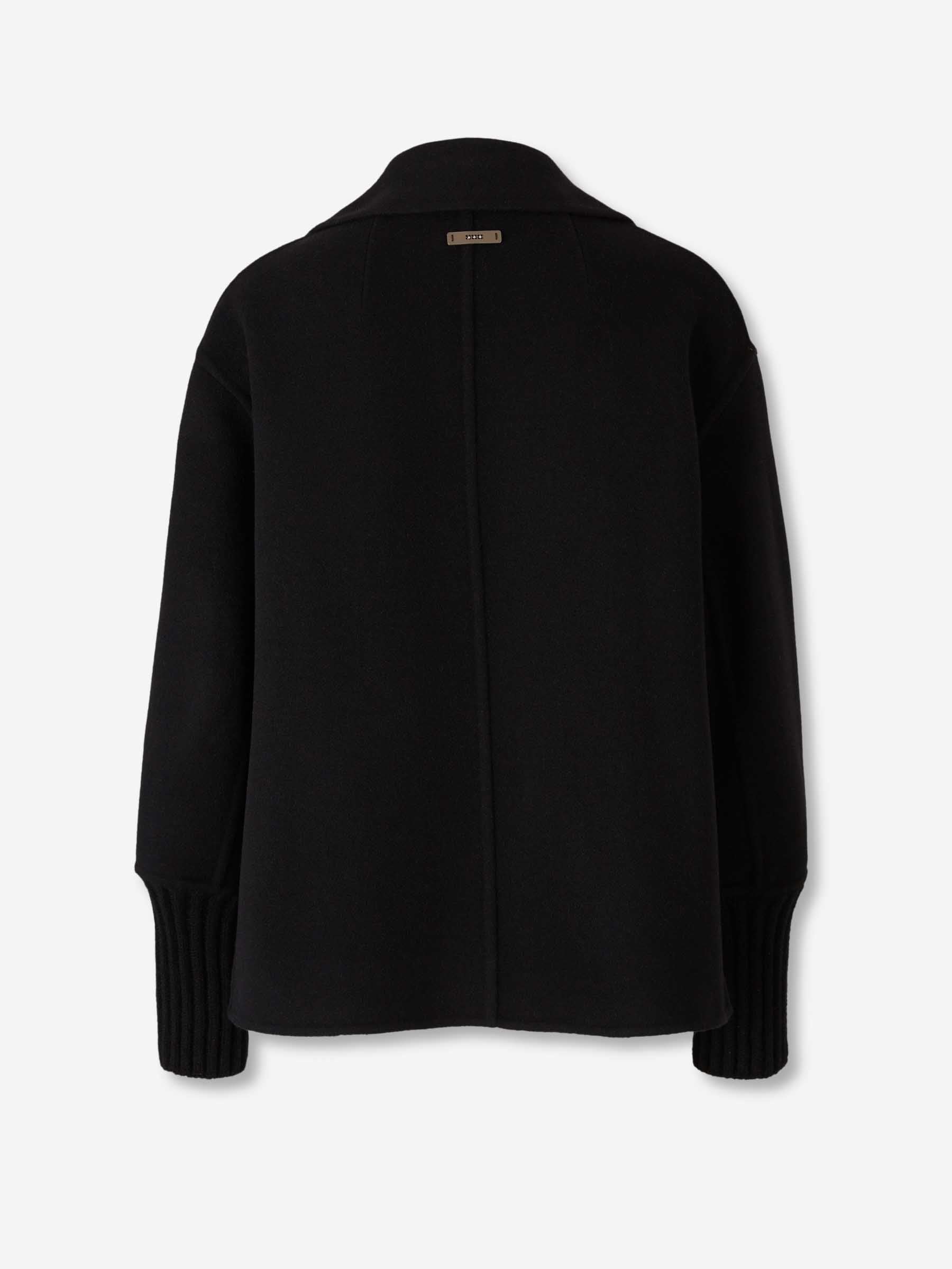 Peserico Mujer Barcelona Abrigo Corto Lana color Negro sku 771-001589 02 - Foto 2