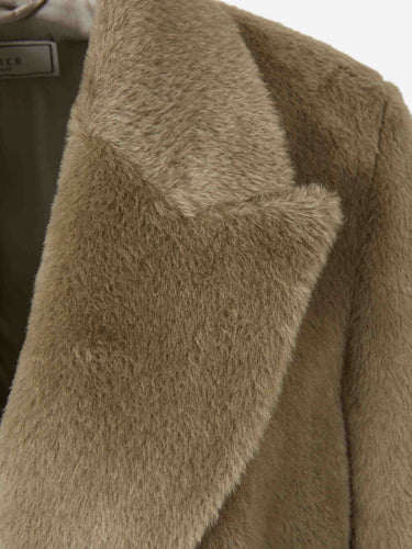 Peserico Mujer Barcelona Abrigo Corto Lana color Verde Militar sku 771-001593 01 - Foto 3