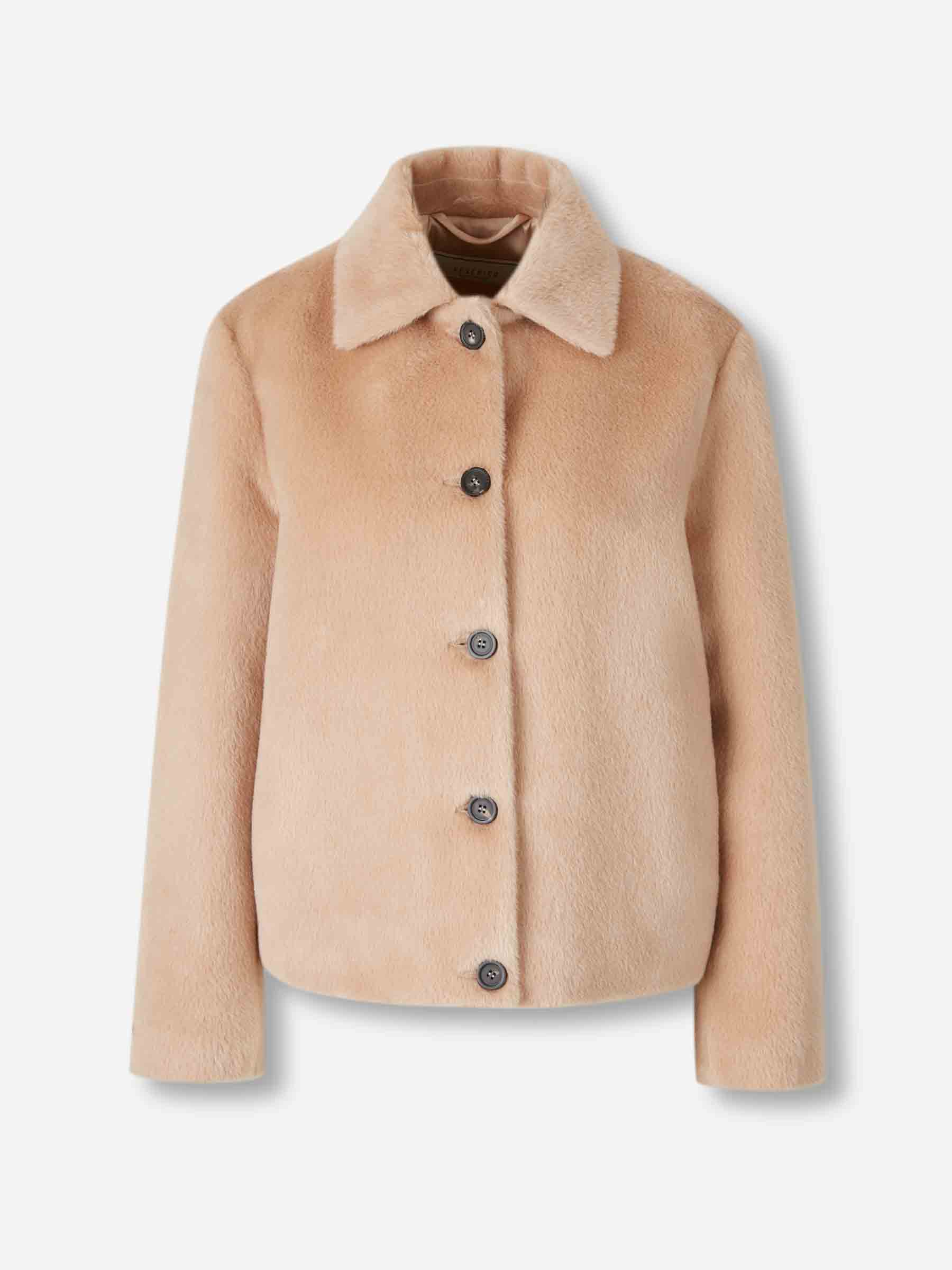 Peserico Mujer Barcelona Abrigo Corto Pelo color Camel sku 771-001594 01 - Foto 1