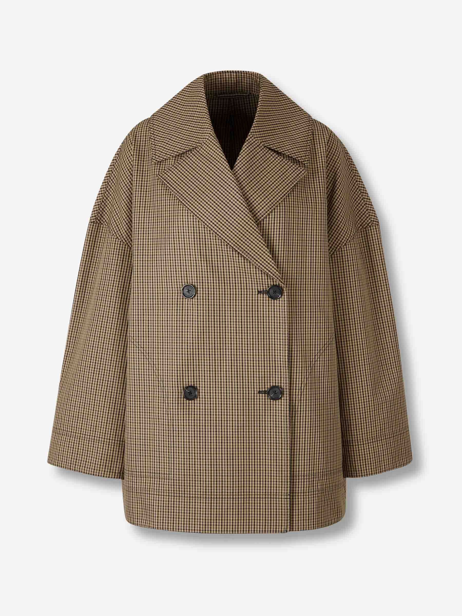 TOTEME Mujer Barcelona Gabardina Oversize Cuadros color Camel sku 771-001626 01 - Foto 1