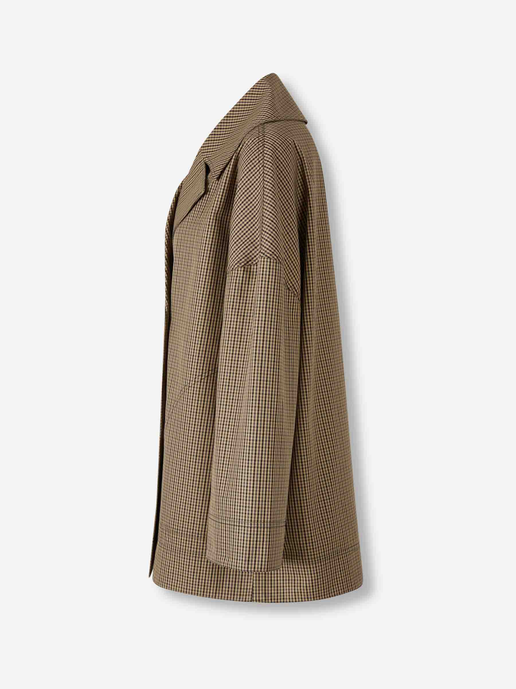 TOTEME Mujer Barcelona Gabardina Oversize Cuadros color Camel sku 771-001626 01 - Foto 2