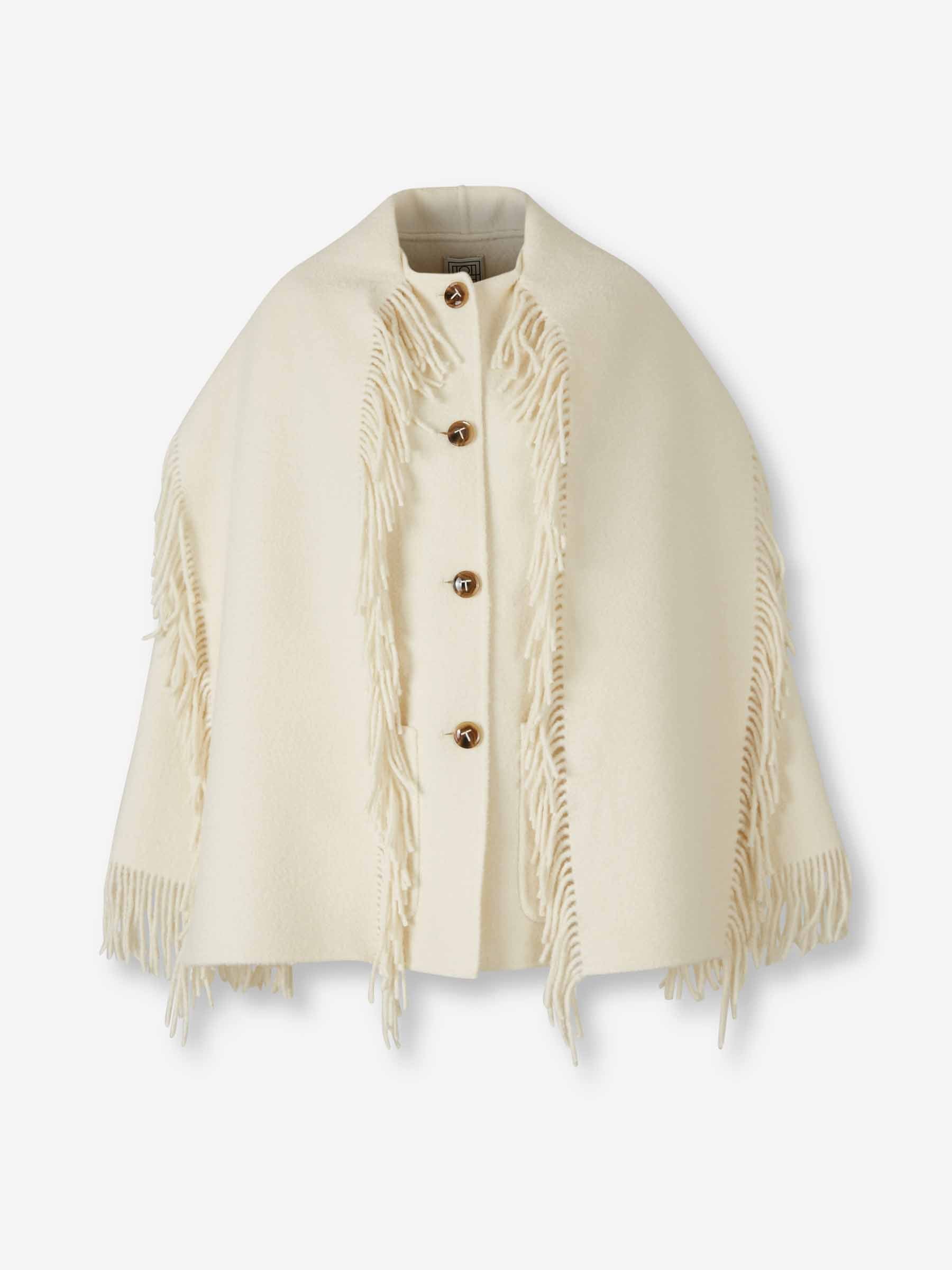 TOTEME Mujer Barcelona Abrigo Corto Bufanda color Marfil sku 771-001627 01 - Foto 1