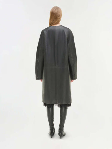 Simkhai Mujer Barcelona Chaqueta Piel Larga color Marrón Oscuro sku 771-001638 01 - Foto 3