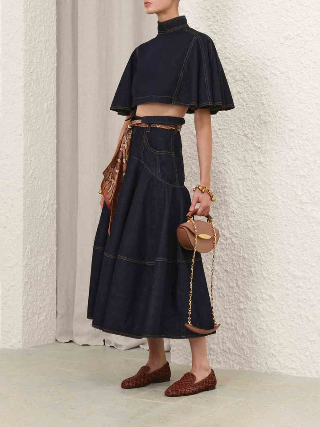 Zimmermann Mujer Barcelona Top Denim Cropped color Azul Denim sku 771-001641 01 - Foto 2