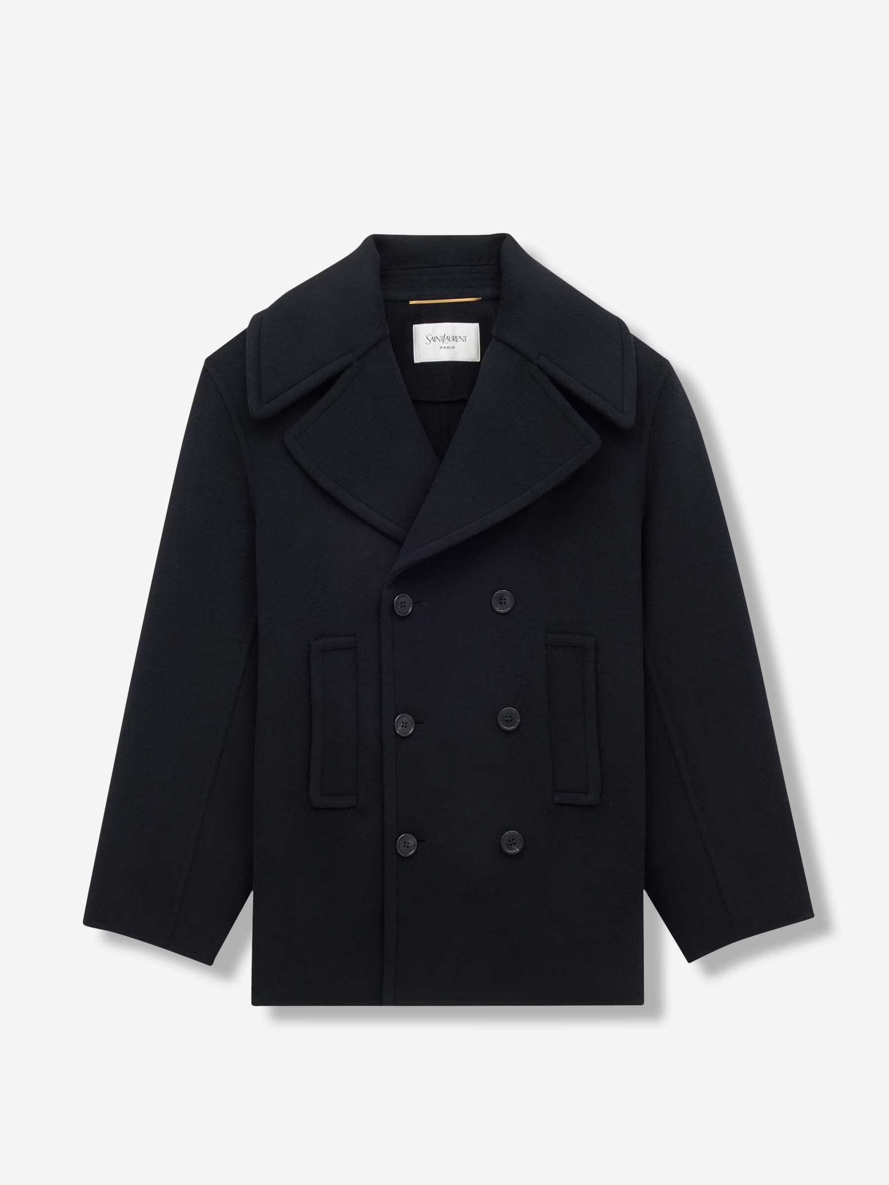 Saint Laurent Mujer Barcelona Abrigo Corto Cruzado color Negro sku 771-001650 01 - Foto 1