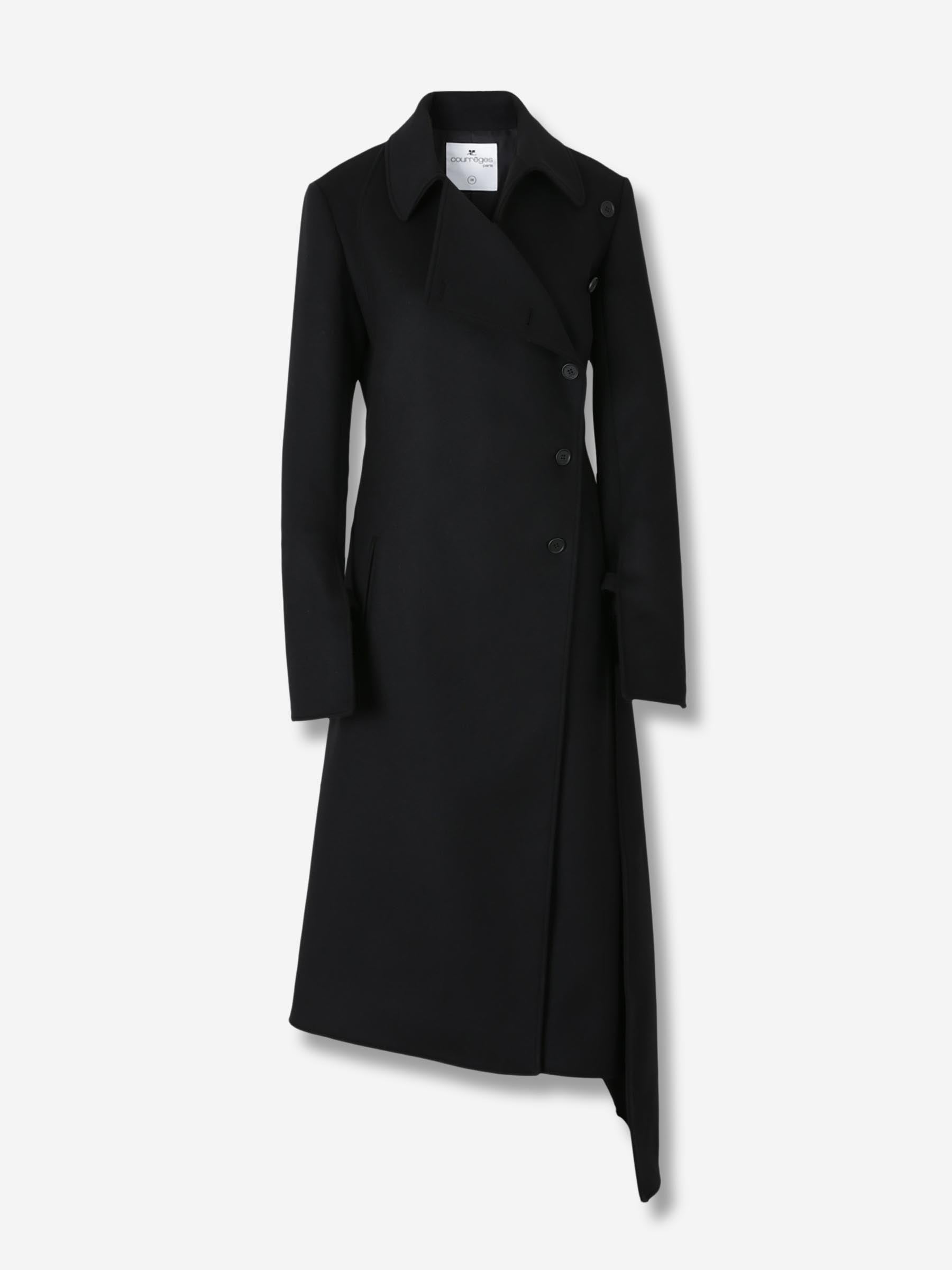Courrèges Mujer Barcelona Abrigo Largo Lana color Negro sku 771-001665 01 - Foto 1