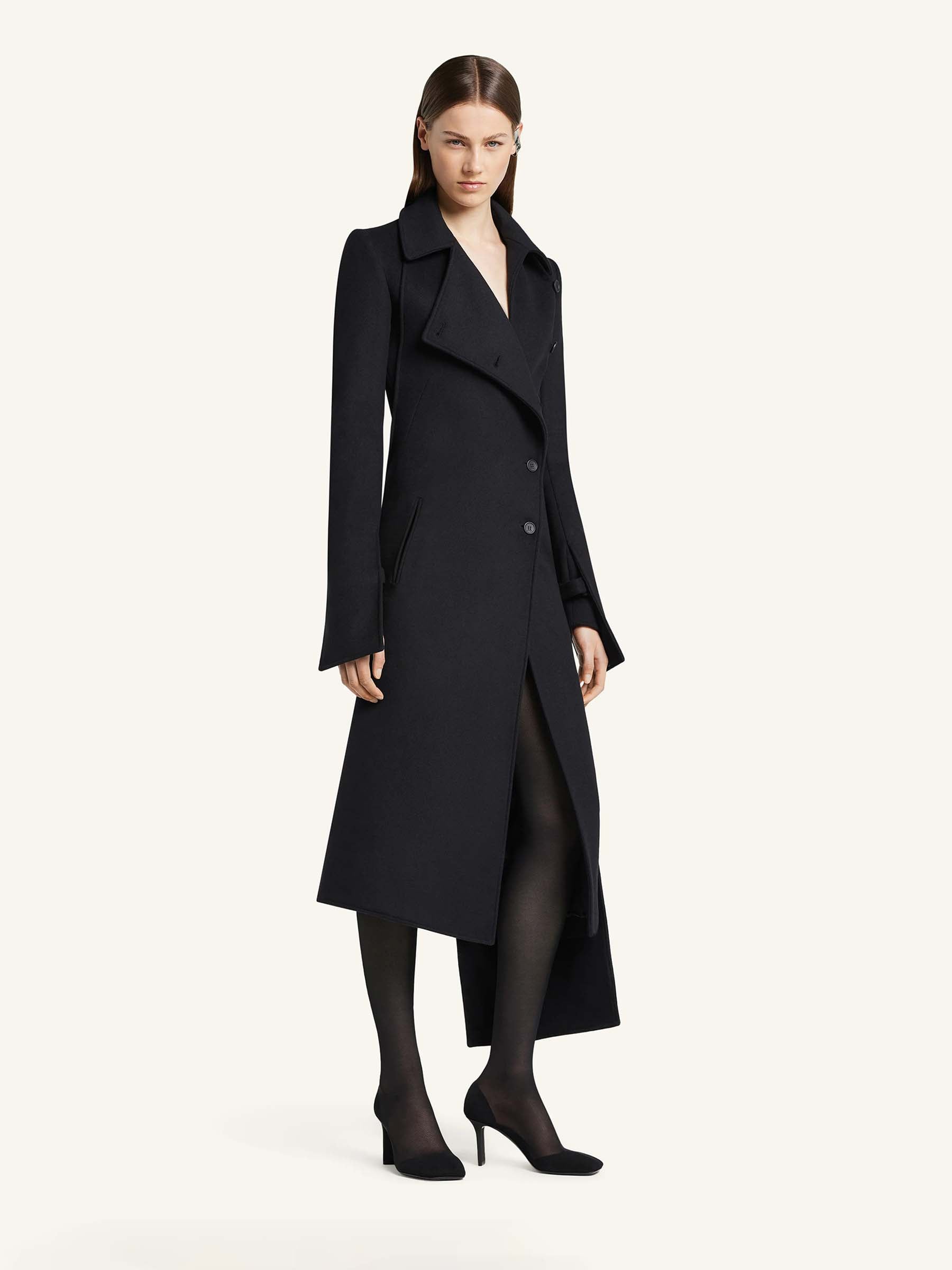 Courrèges Mujer Barcelona Abrigo Largo Lana color Negro sku 771-001665 01 - Foto 2