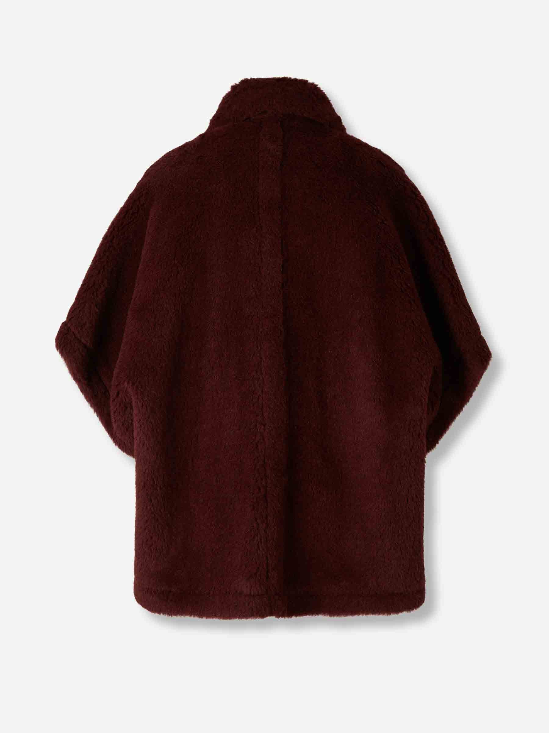 Max Mara Mujer Barcelona Abrigo Corto Pelo color Burdeos sku 771-001671 02 - Foto 2