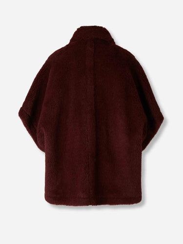 Max Mara Mujer Barcelona Abrigo Corto Pelo color Burdeos sku 771-001671 02 - Foto 2