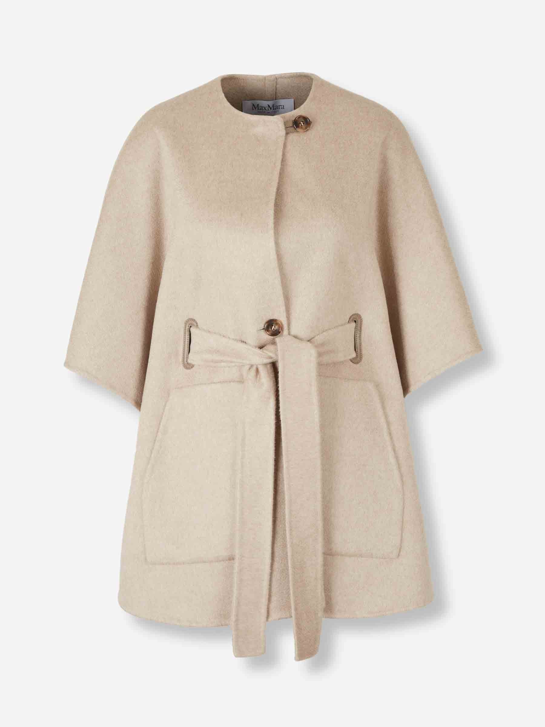Max Mara Mujer Barcelona Capa Cachemira Cinturón color Beige sku 771-001673 01 - Foto 1
