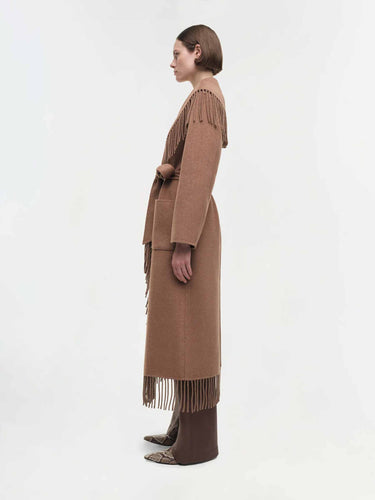 Simkhai Mujer Barcelona Abrigo Largo Carrie color Camel sku 771-001681 02 - Foto 3