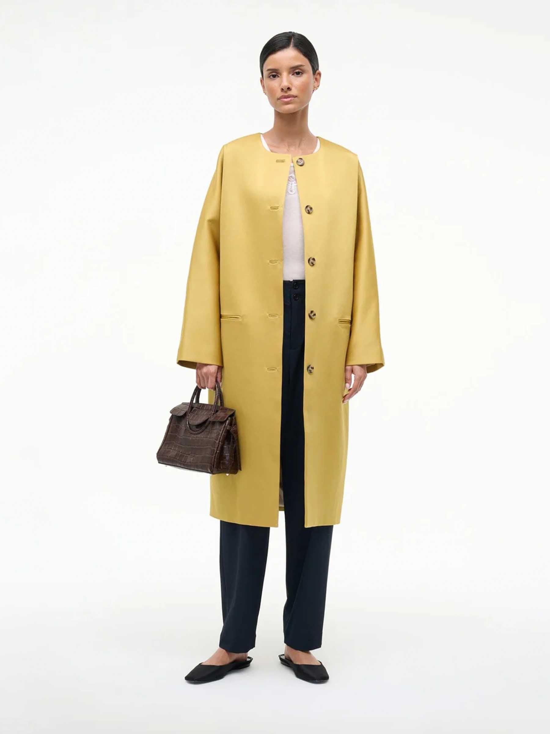 Staud Mujer Barcelona Abrigo Largo Liz color Amarillo sku 771-001683 01 - Foto 1