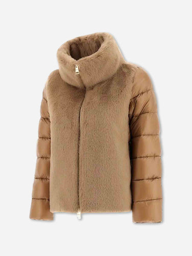 Herno Mujer Barcelona Plumífero Corto Faux Fur color Caramelo sku 771-001698 02 - Foto 3