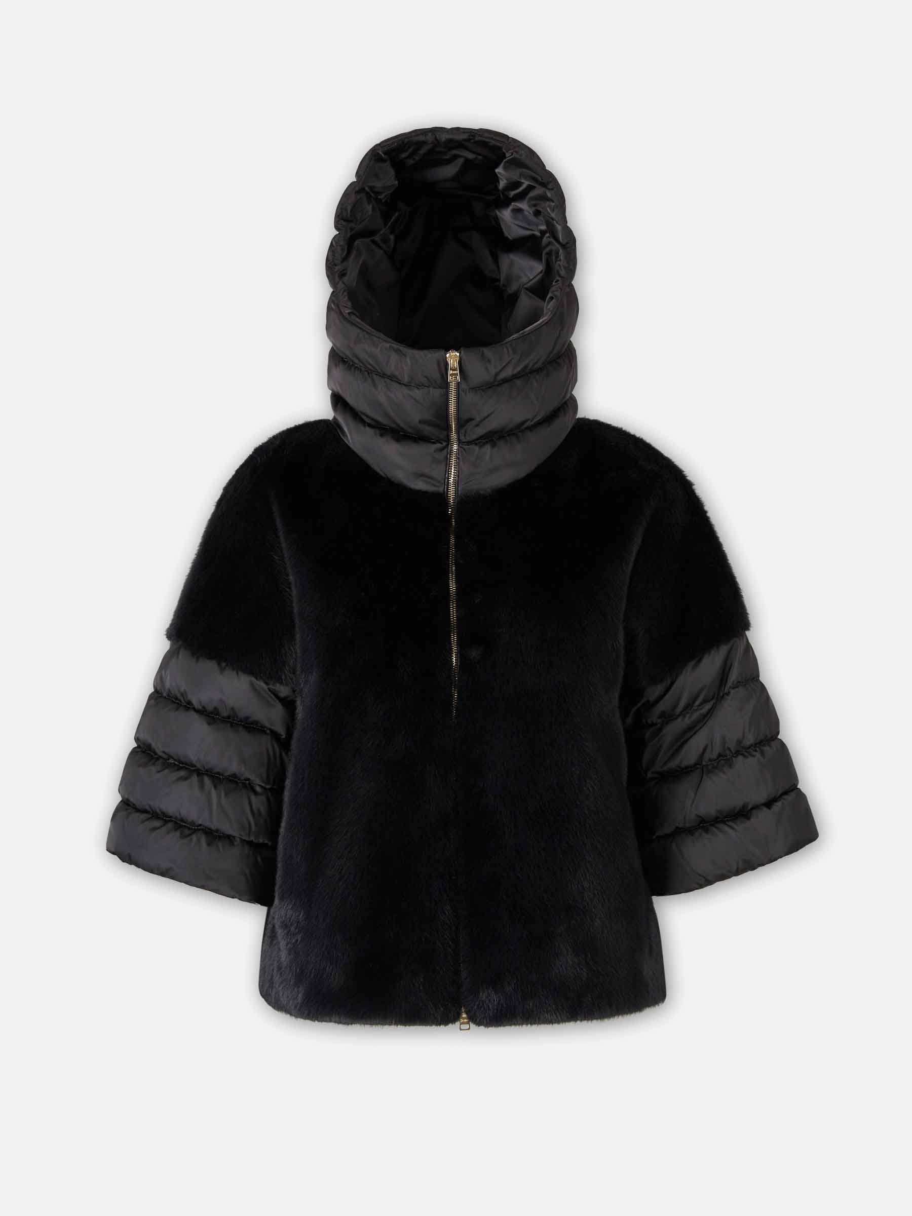 Herno Mujer Barcelona Abrigo Corto Fur color Negro sku 771-001699 02 - Foto 1