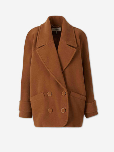 Chloé Mujer Barcelona Abrigo Corto Cruzado color Caramelo sku 771-001710 01 - Foto 1