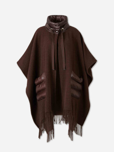Herno Mujer Barcelona Poncho Bolsillos Acolchados color Marrón Oscuro sku 771-001711 01 - Foto 1