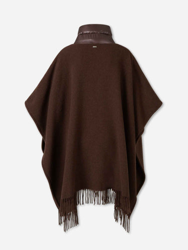 Herno Mujer Barcelona Poncho Bolsillos Acolchados color Marrón Oscuro sku 771-001711 01 - Foto 2