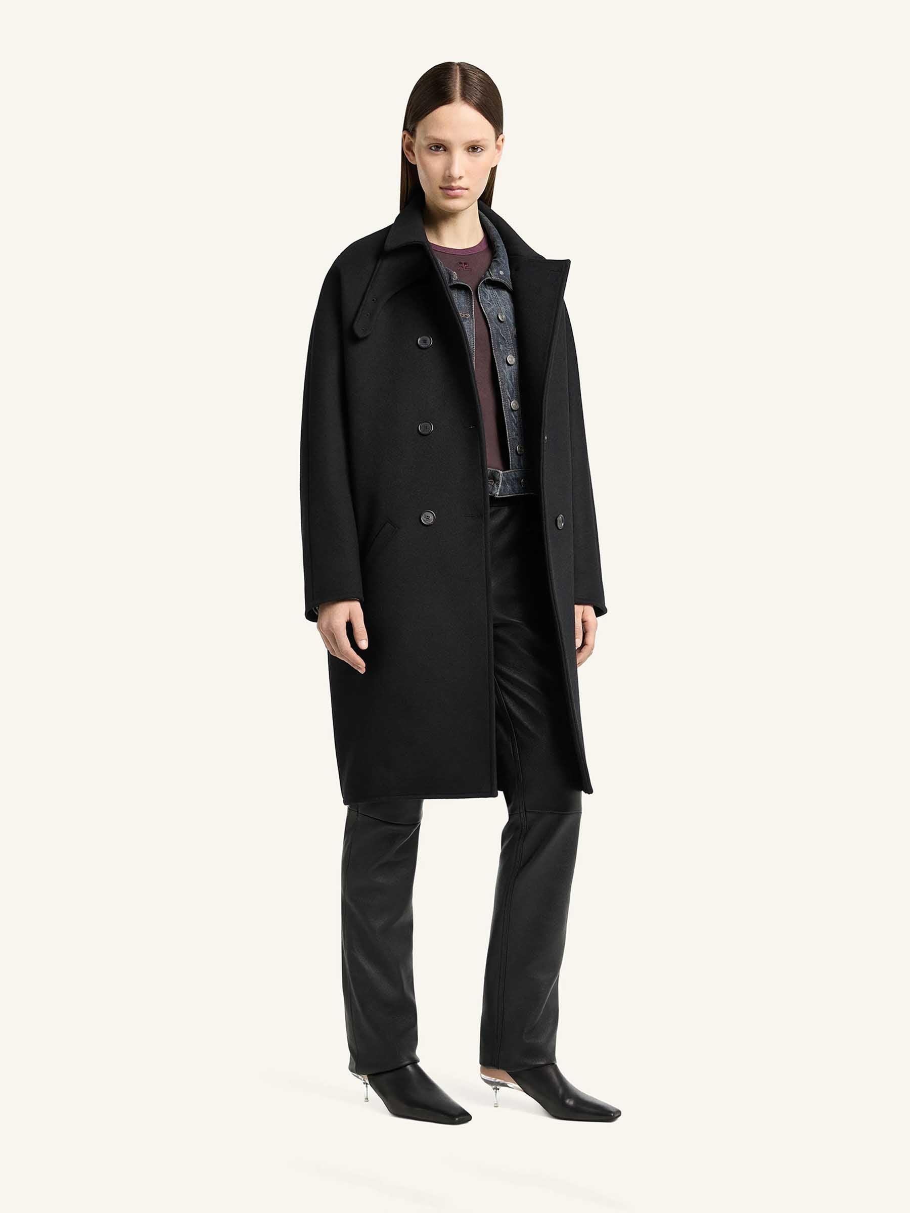 Courrèges Mujer Barcelona Abrigo Largo Oversize color Negro sku 771-001724 01 - Foto 2