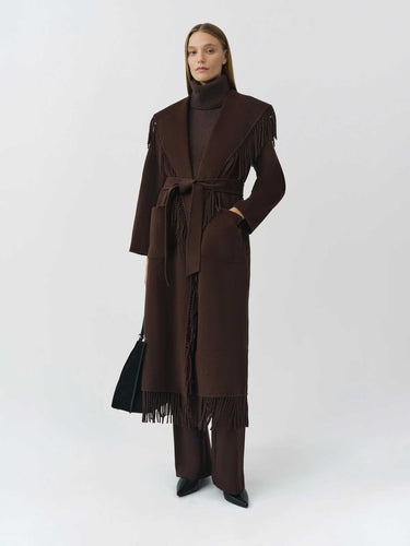Simkhai Mujer Barcelona Abrigo Flecos Carrie color Marrón Oscuro sku 771-001726 01 - Foto 2