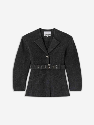 Ganni Mujer Barcelona Chaqueta Casual Lana color Gris Antracita sku 771-001731 01 - Foto 1