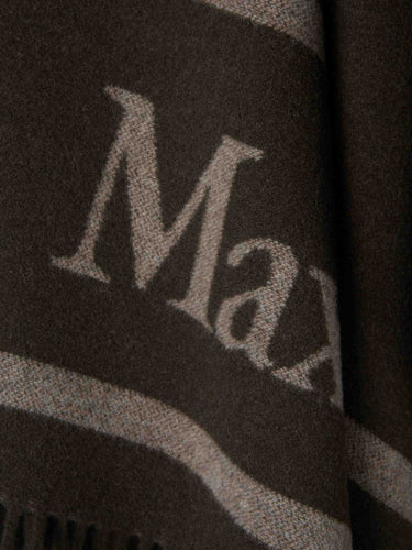 Max Mara Mujer Barcelona Poncho Lana Logo color Marrón Oscuro sku 771-001750 01 - Foto 3