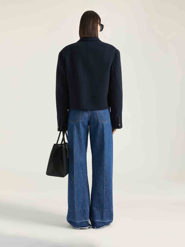 Givenchy Mujer Barcelona Abrigo Cropped Lana Cashmere color Azul Noche sku 771-001761 01 - Foto 3