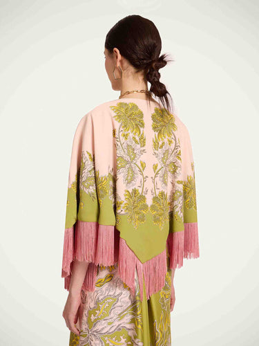LaDoubleJ Mujer Barcelona Poncho Mini Estampado color Rosa Palo sku 771-001763 01 - Foto 4