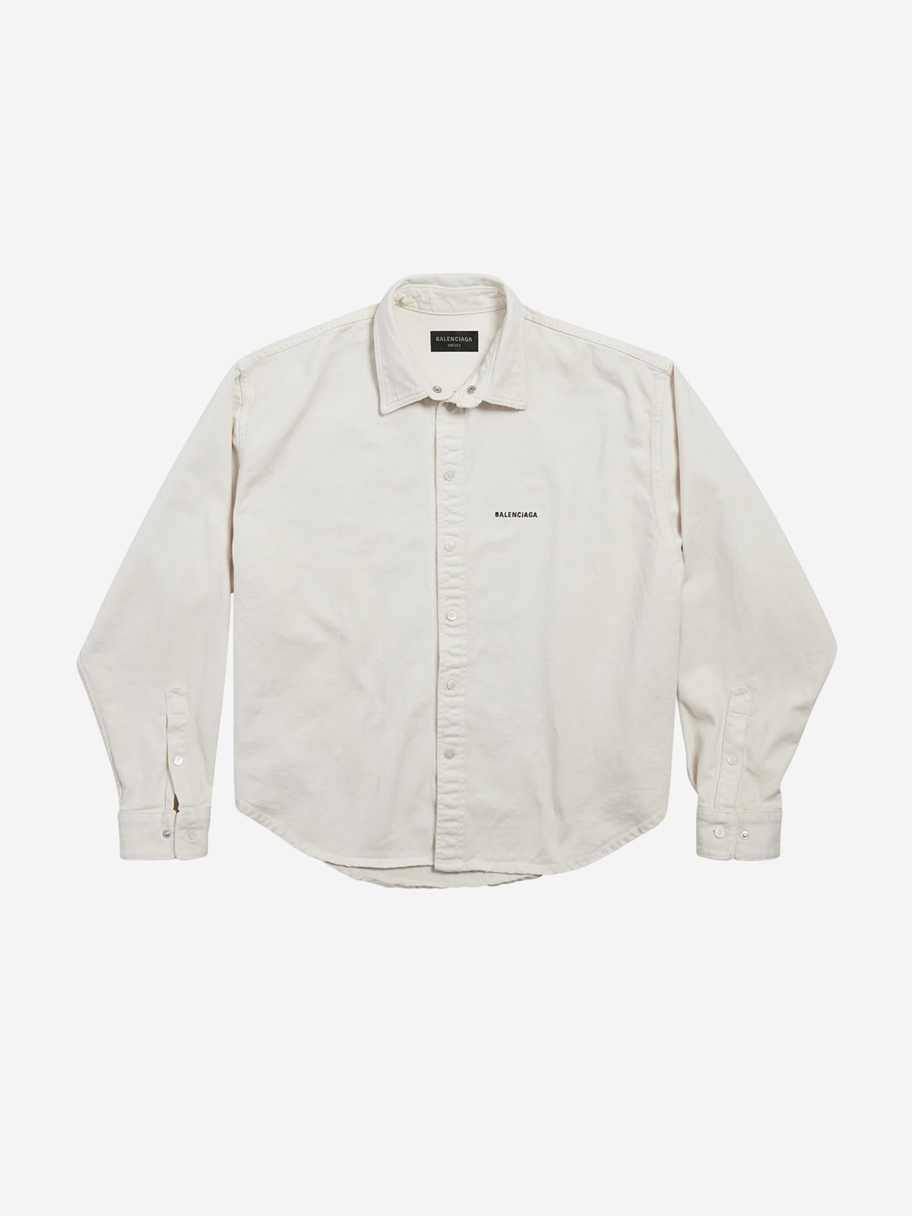 Balenciaga Mujer Barcelona Sobrecamisa Denim Algodón color Blanco sku 772-001407 01 - Foto 1
