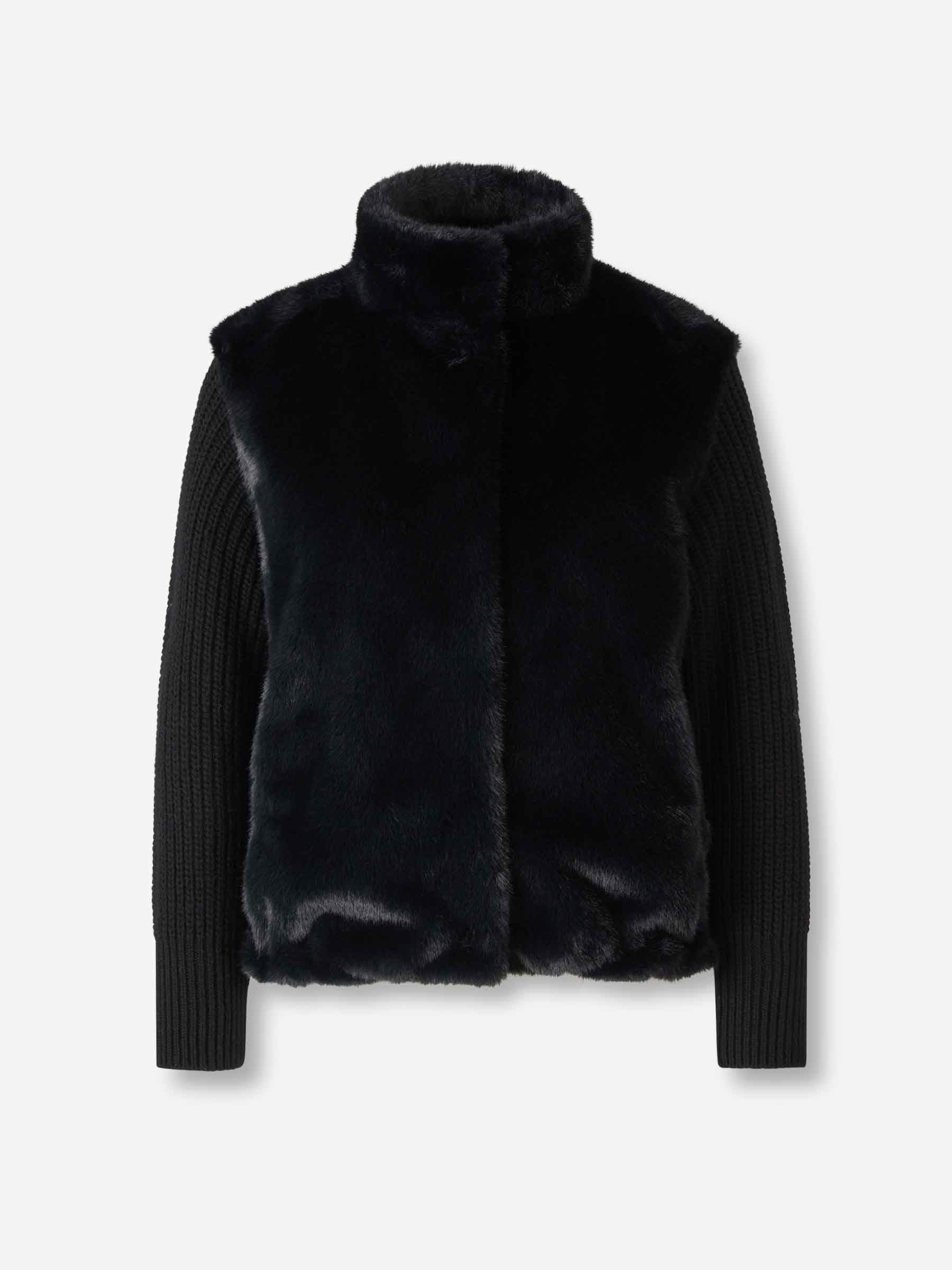 Herno Mujer Barcelona Chaqueta Faux Fur Tricot color Negro sku 772-001471 01 - Foto 1