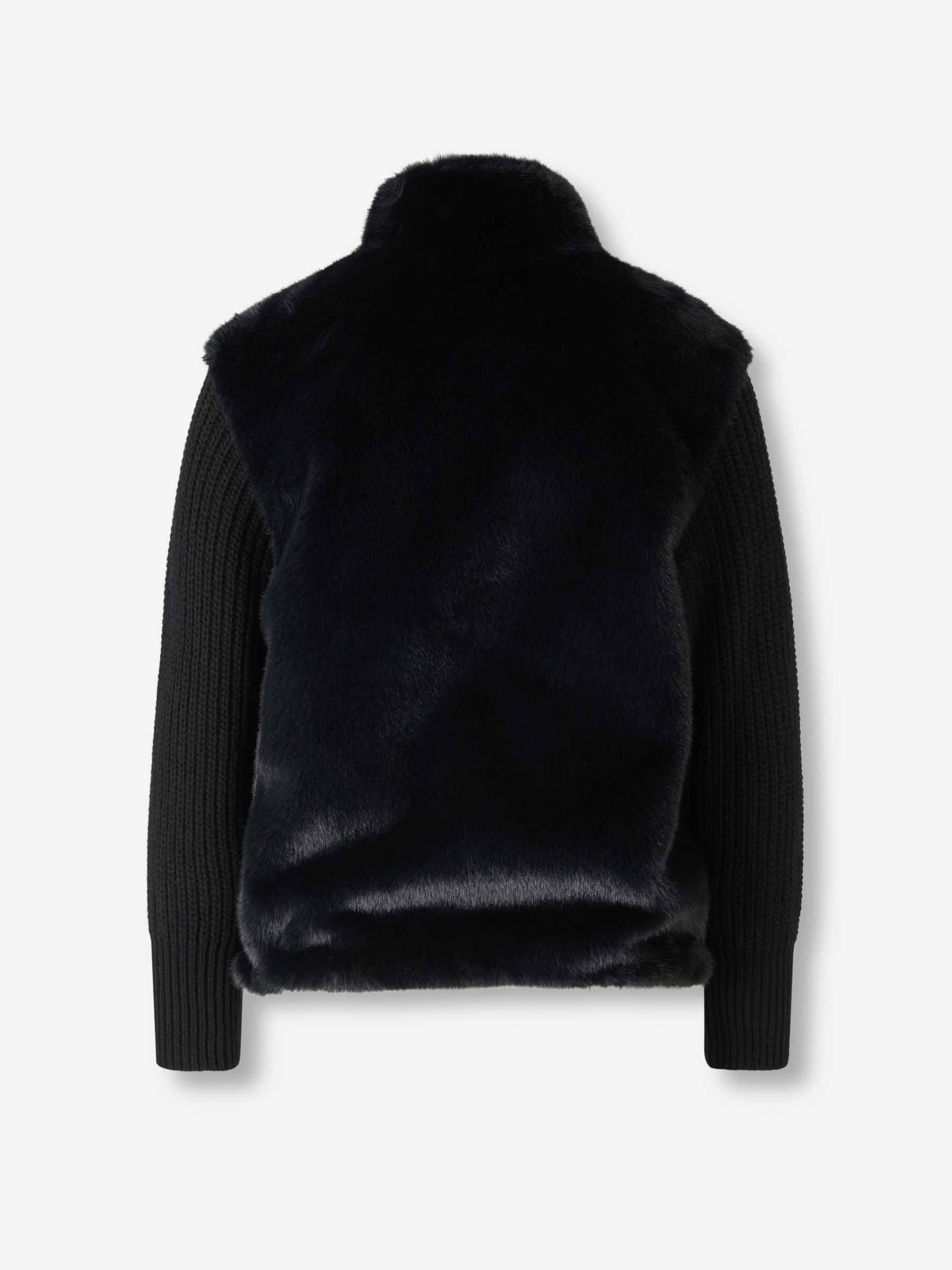 Herno Mujer Barcelona Chaqueta Faux Fur Tricot color Negro sku 772-001471 01 - Foto 2