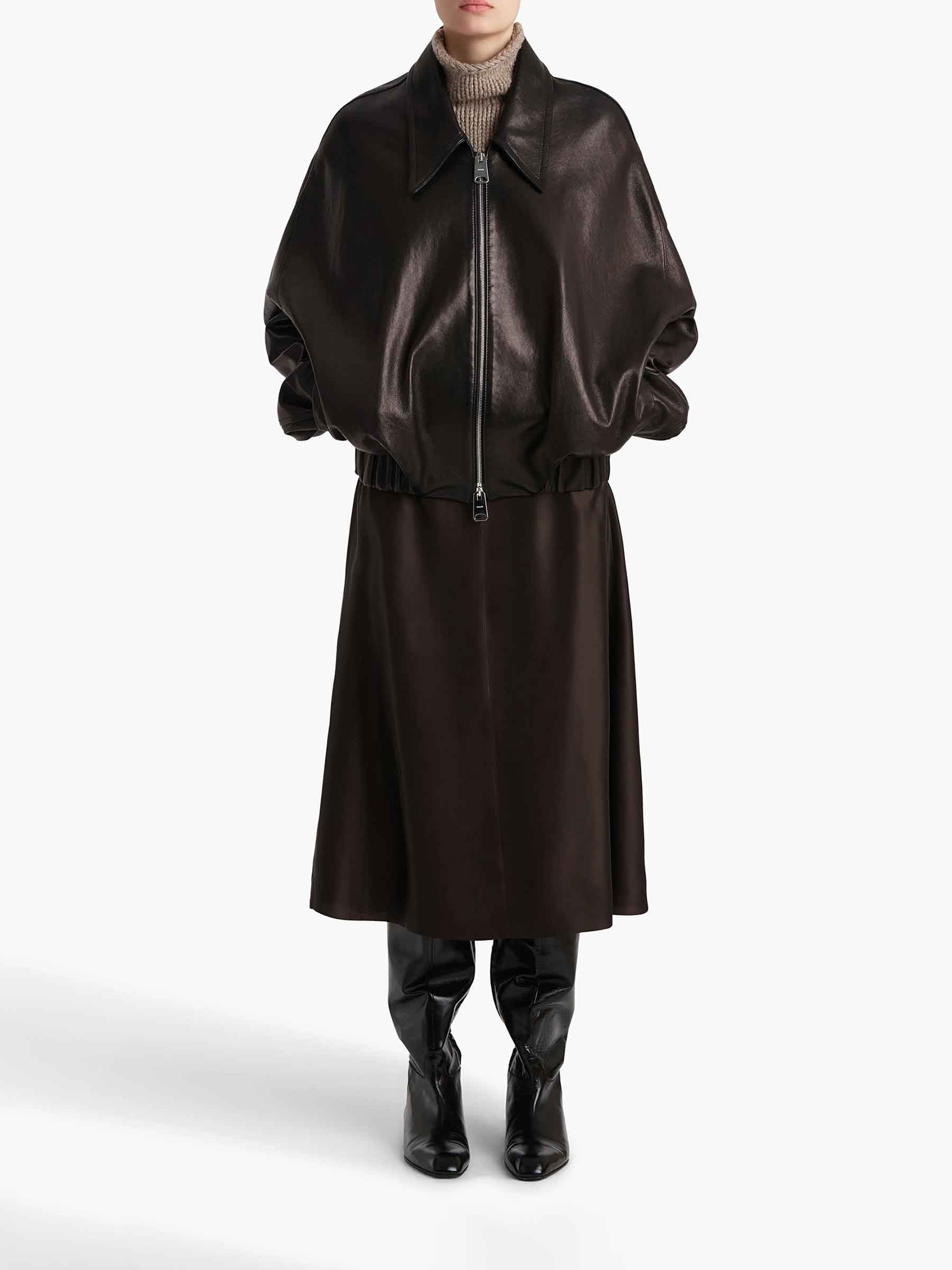 Khaite Mujer Barcelona Chaqueta Piel Odin color Marrón Oscuro sku 772-001491 01 - Foto 2