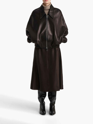 Khaite Mujer Barcelona Chaqueta Piel Odin color Marrón Oscuro sku 772-001491 01 - Foto 2