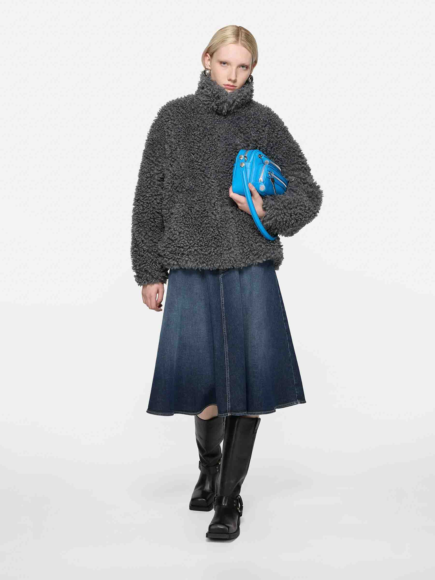 Acne Studios Mujer Barcelona Chaqueta Bomber Pelo color Gris Oscuro sku 772-001496 01 - Foto 2