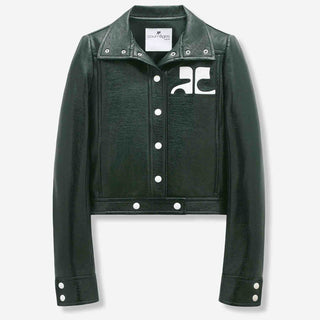 Courrèges Mujer Barcelona Chaqueta Biker Vinilo color Verde Jungla sku 772-001498 02 - Foto 1