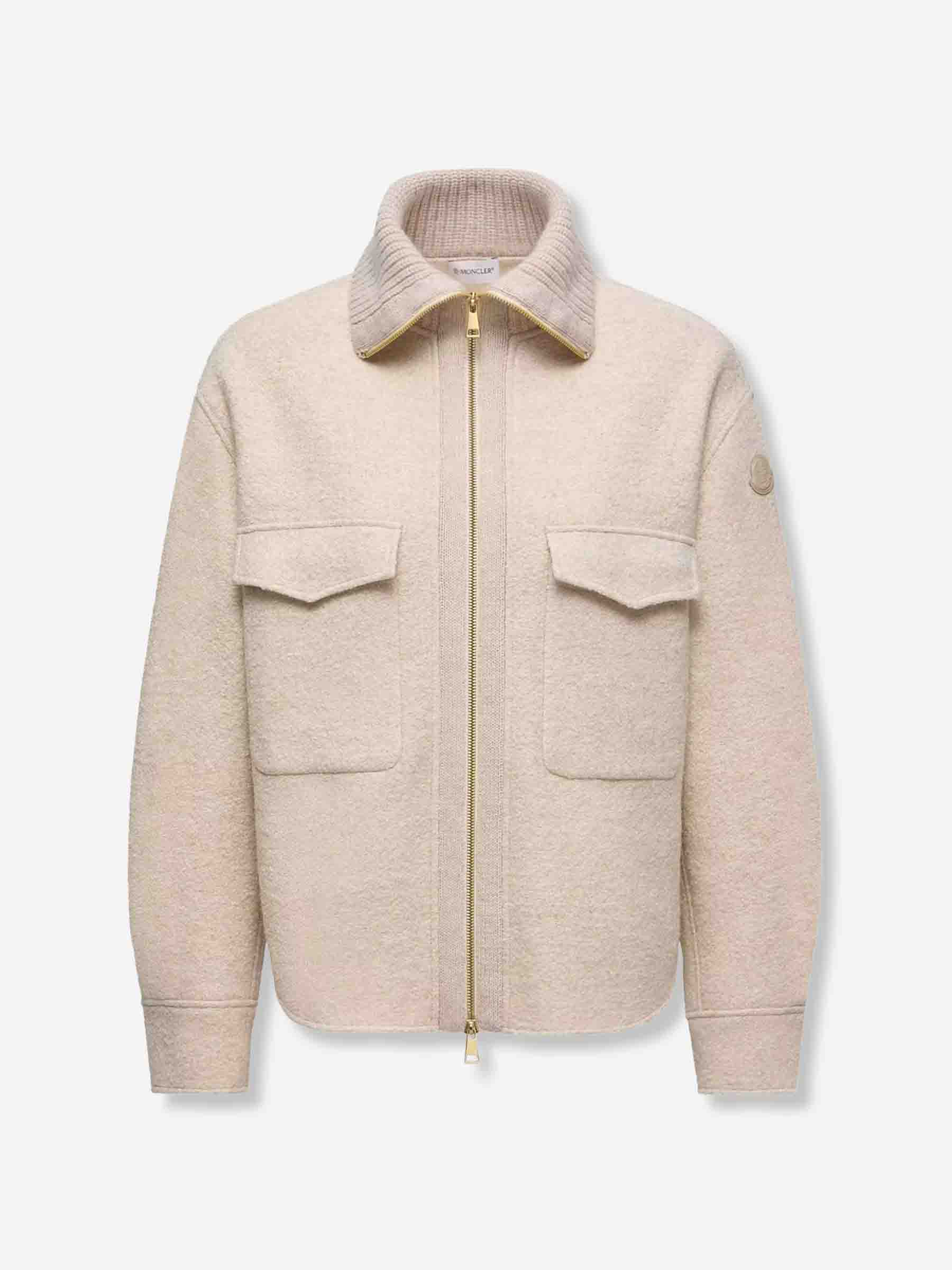 Moncler Mujer Barcelona Chaqueta Lana Bouclé color Nude sku 772-001500 01 - Foto 1