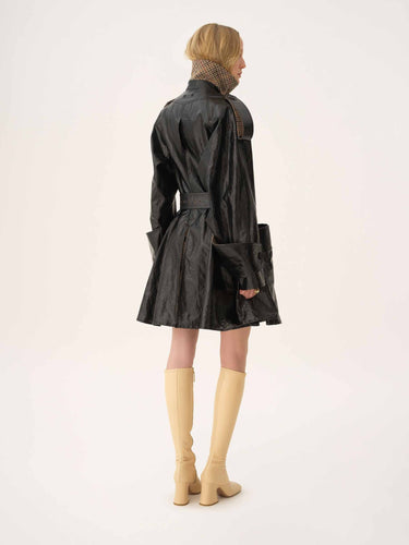 Chloé Mujer Barcelona Gabardina Lino Revestido color Negro sku 772-001501 01 - Foto 3