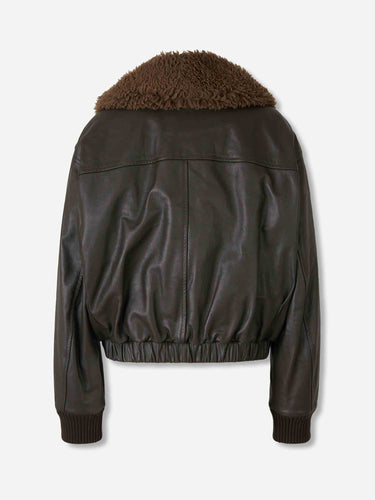Lemaire Mujer Barcelona Chaqueta Piel Borrego color Marrón Oscuro sku 772-001512 01 - Foto 2